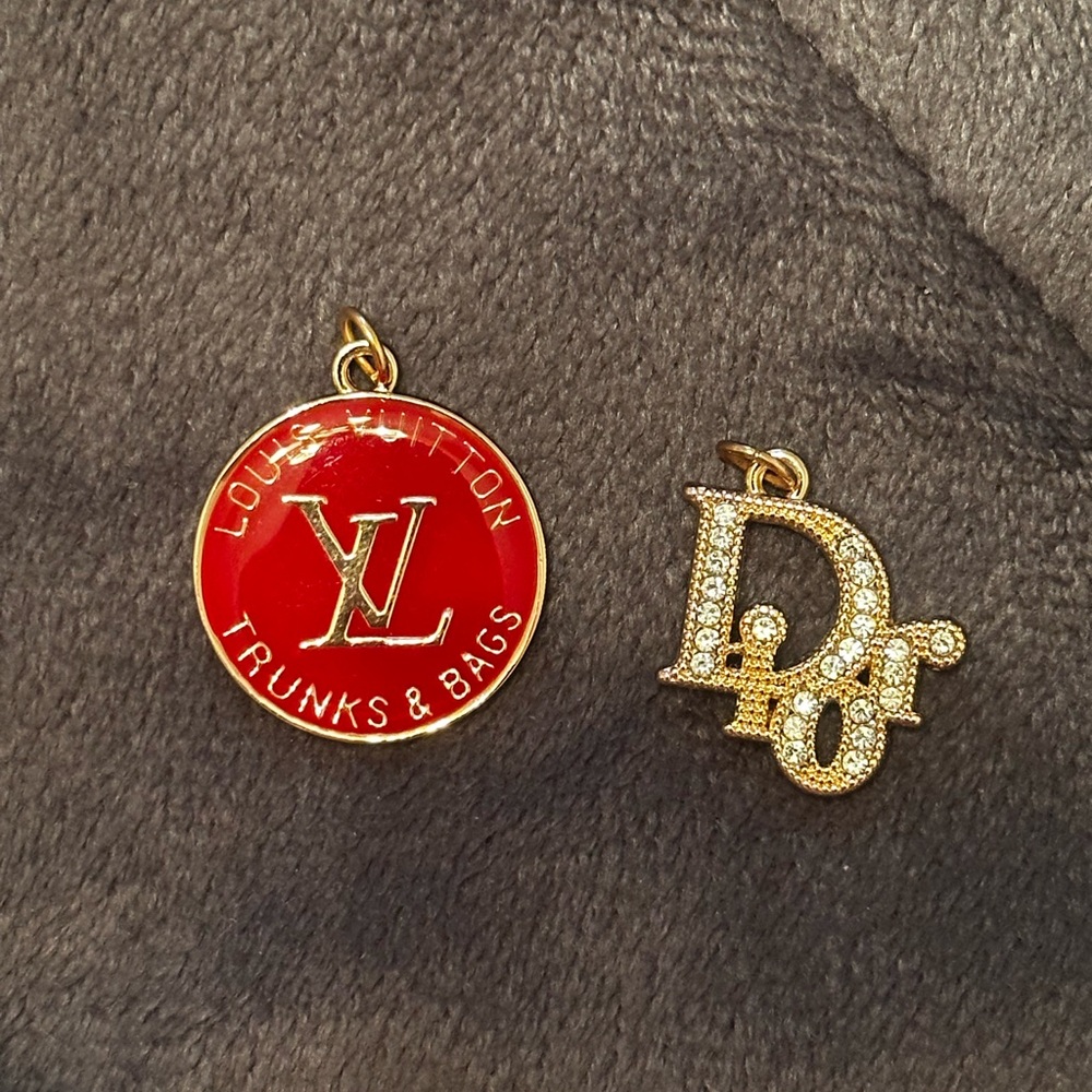 Upcycled charms will come with one gold toned chain